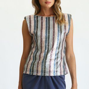 NWT - Fate Sequin Sleeveless Top